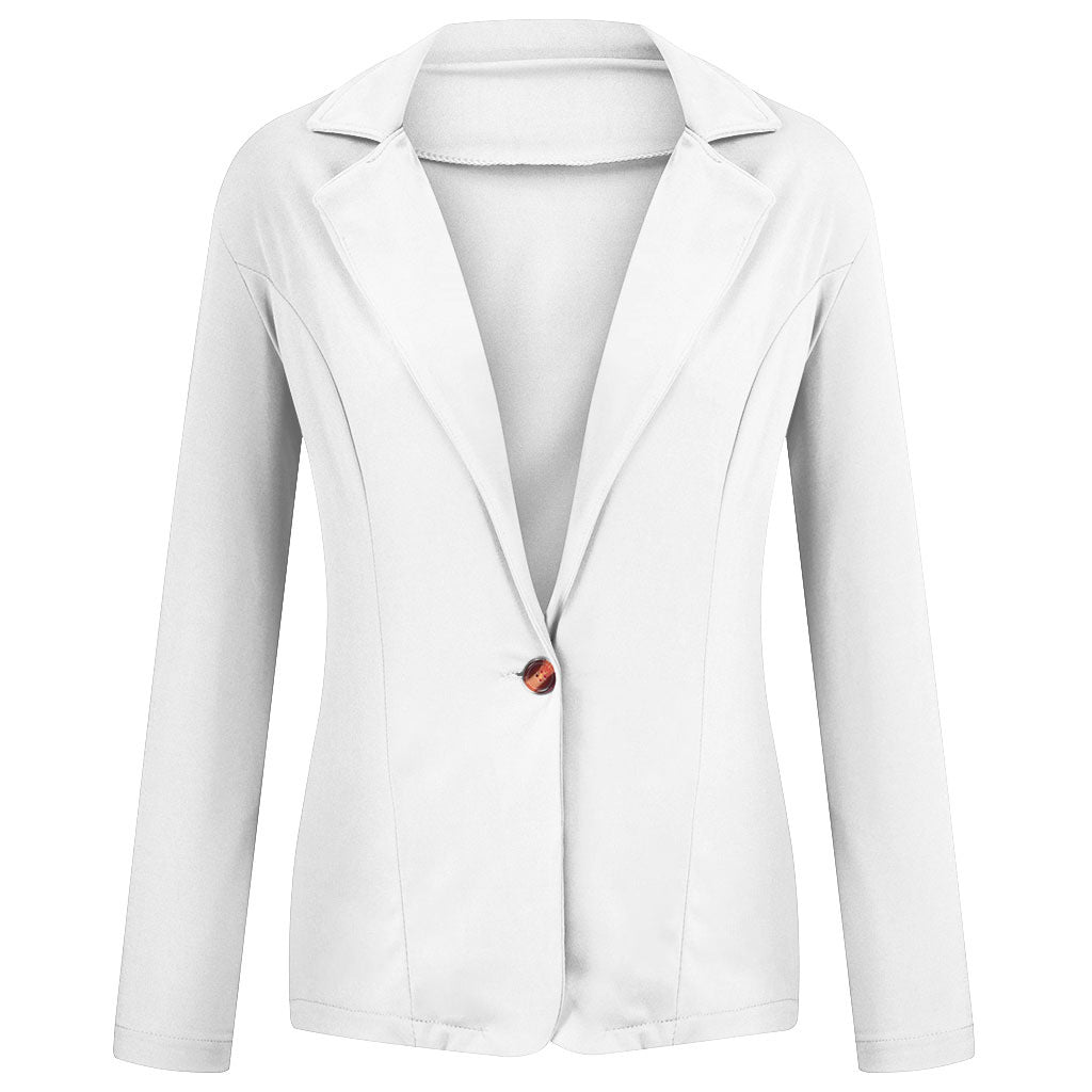 Cross-border 2022 European and American small suit lapel long sleeve slim sweet button Street coat suit multicolor spot