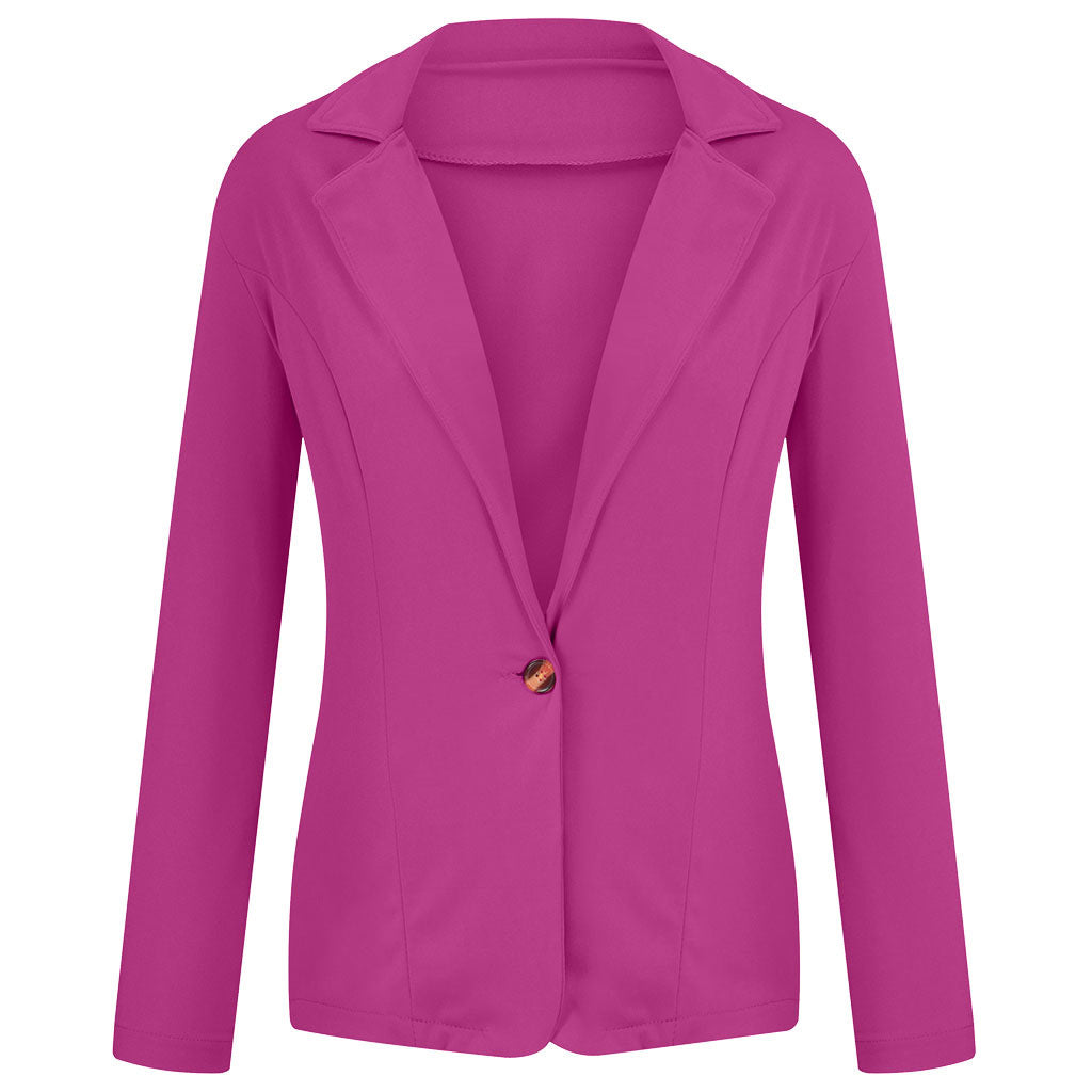 Cross-border 2022 European and American small suit lapel long sleeve slim sweet button Street coat suit multicolor spot
