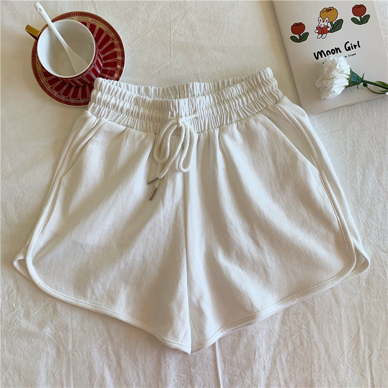 Plus-Size Women's Summer New Korean-Style High-Waisted Loose Slimming Home Wide-Leg Casual Shorts for Outdoor Wear