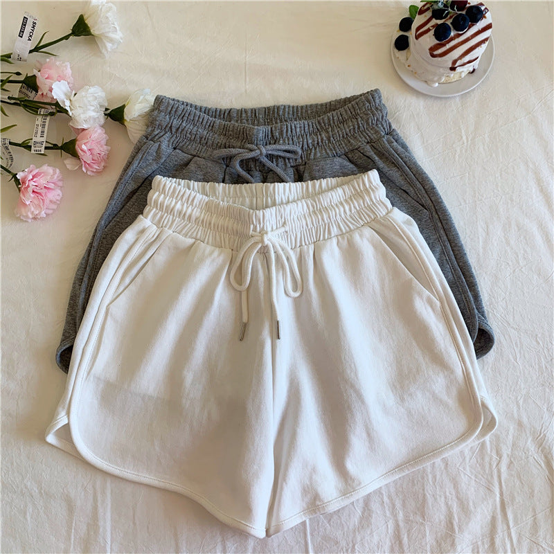 Plus-Size Women's Summer New Korean-Style High-Waisted Loose Slimming Home Wide-Leg Casual Shorts for Outdoor Wear