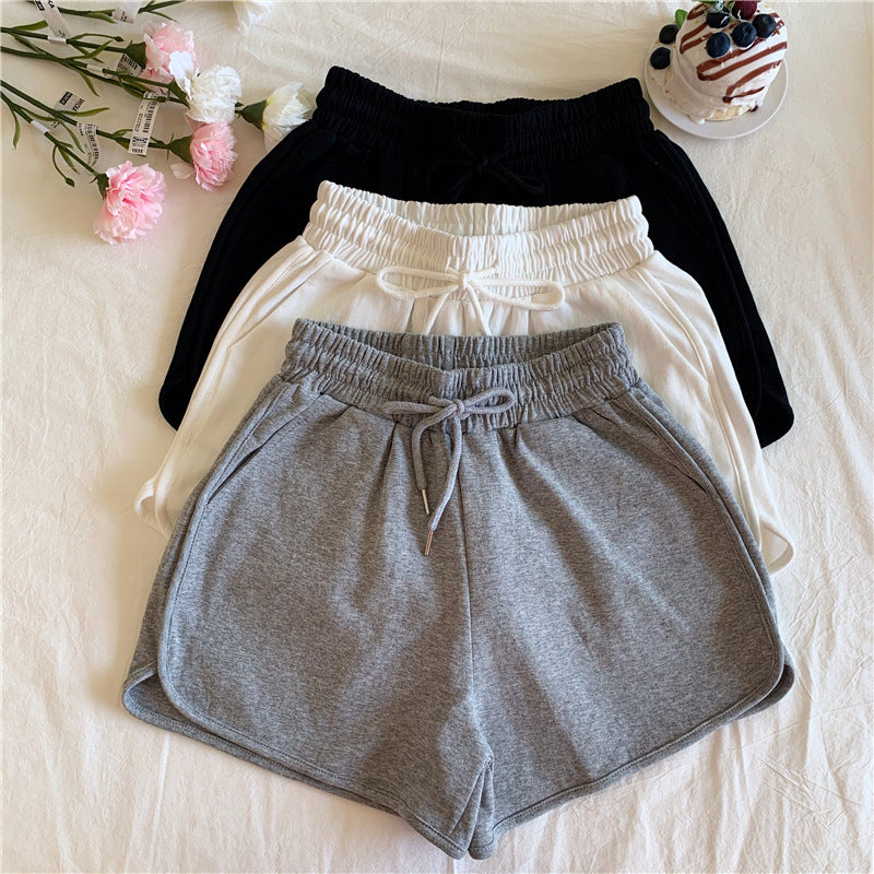 Plus-Size Women's Summer New Korean-Style High-Waisted Loose Slimming Home Wide-Leg Casual Shorts for Outdoor Wear