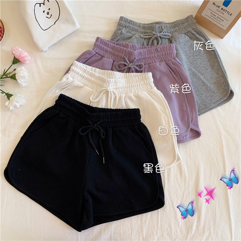 Plus-Size Women's Summer New Korean-Style High-Waisted Loose Slimming Home Wide-Leg Casual Shorts for Outdoor Wear