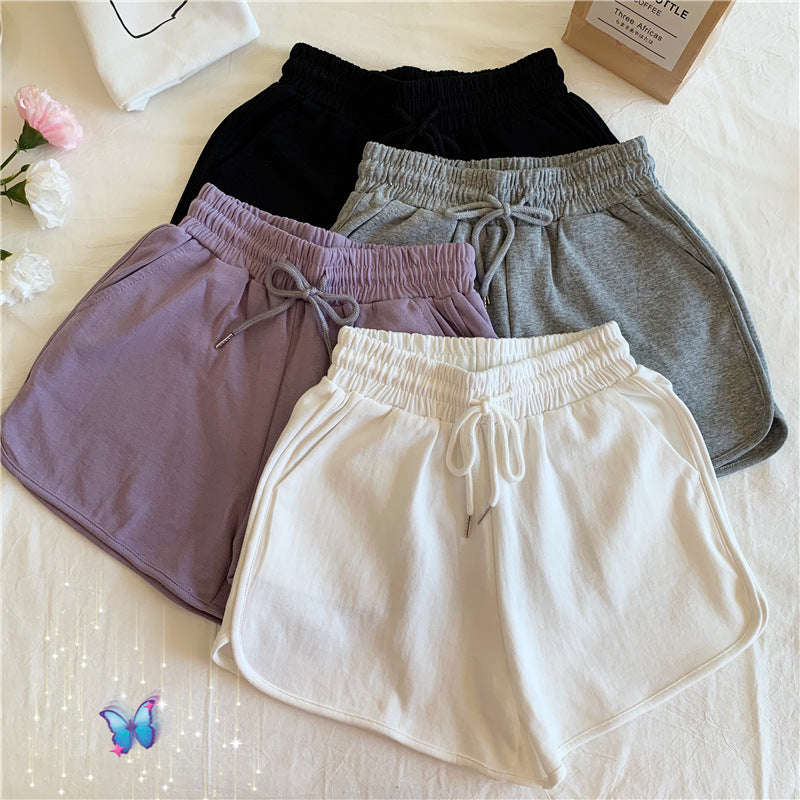 Plus-Size Women's Summer New Korean-Style High-Waisted Loose Slimming Home Wide-Leg Casual Shorts for Outdoor Wear
