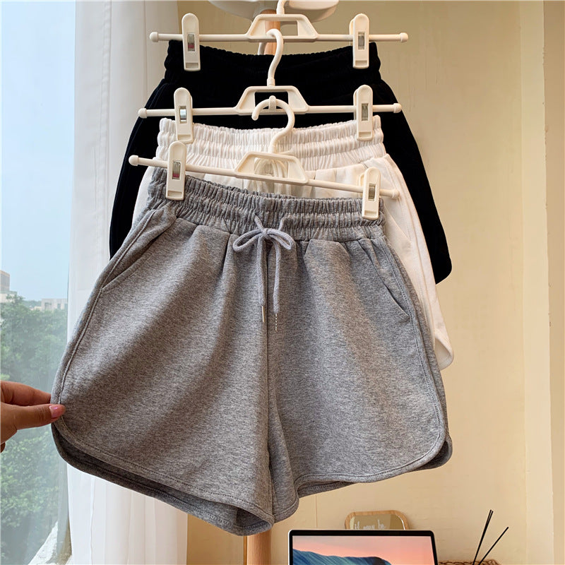 Plus-Size Women's Summer New Korean-Style High-Waisted Loose Slimming Home Wide-Leg Casual Shorts for Outdoor Wear