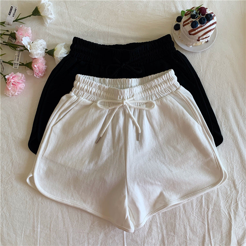Plus-Size Women's Summer New Korean-Style High-Waisted Loose Slimming Home Wide-Leg Casual Shorts for Outdoor Wear