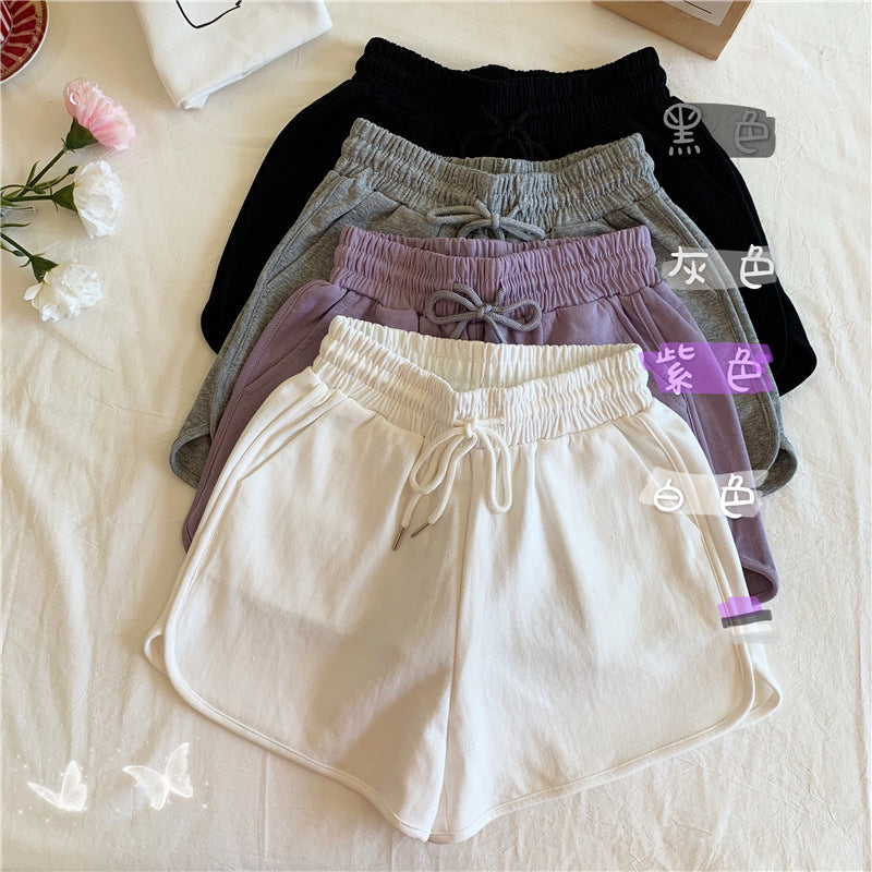Plus-Size Women's Summer New Korean-Style High-Waisted Loose Slimming Home Wide-Leg Casual Shorts for Outdoor Wear