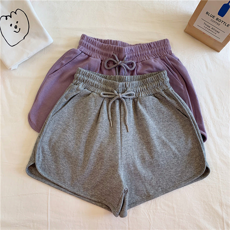 Plus-Size Women's Summer New Korean-Style High-Waisted Loose Slimming Home Wide-Leg Casual Shorts for Outdoor Wear
