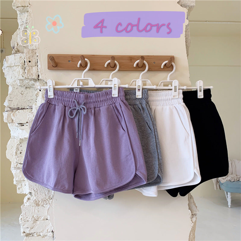 Plus-Size Women's Summer New Korean-Style High-Waisted Loose Slimming Home Wide-Leg Casual Shorts for Outdoor Wear