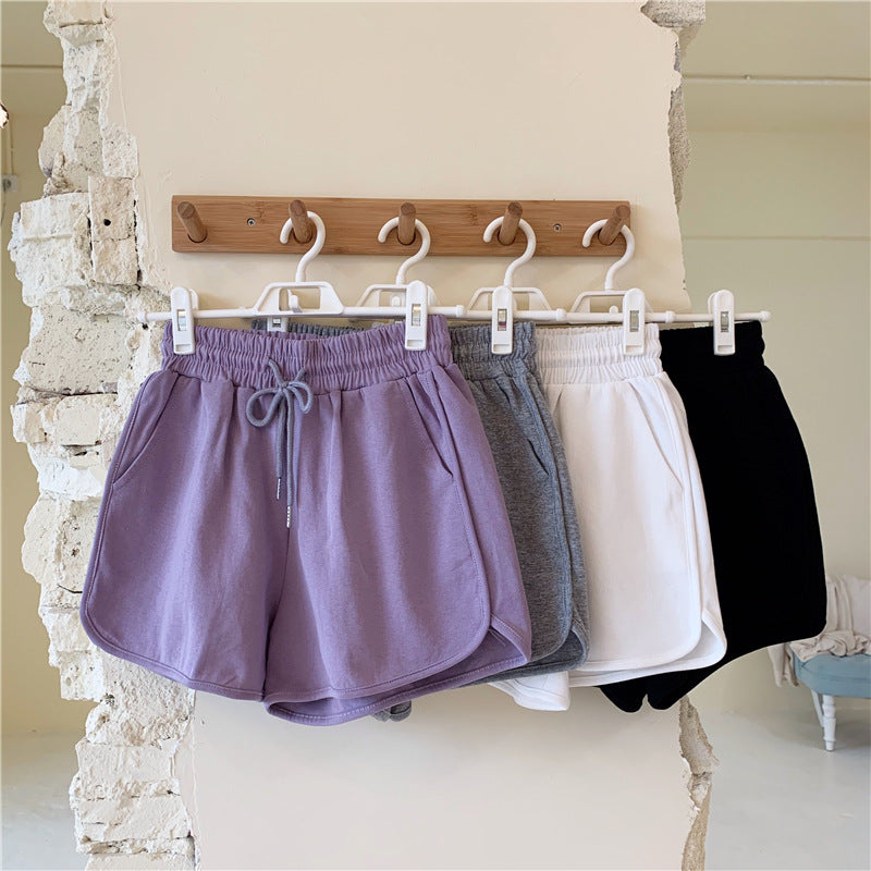 Plus-Size Women's Summer New Korean-Style High-Waisted Loose Slimming Home Wide-Leg Casual Shorts for Outdoor Wear
