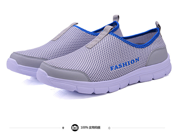 New Summer Mesh Men's Shoes Breathable Mesh Casual Sports Women's Shoes Korean Style Couple Shoes Mesh Shoes Men's Running Shoes