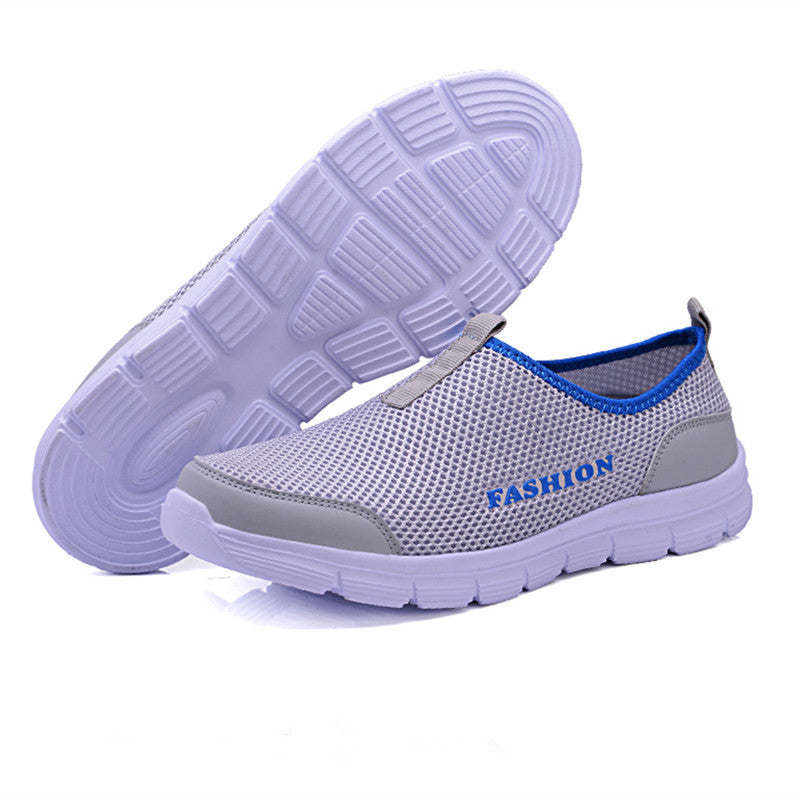 New Summer Mesh Men's Shoes Breathable Mesh Casual Sports Women's Shoes Korean Style Couple Shoes Mesh Shoes Men's Running Shoes