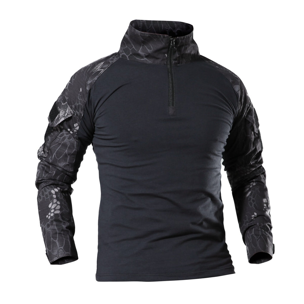 Army Eagle Frog Suit Long-sleeved Army Fan T-shirt Elastic Outdoor CS Field Quick-drying Camouflage Outdoor Long-sleeved T-shirt Quick-drying Men's G2