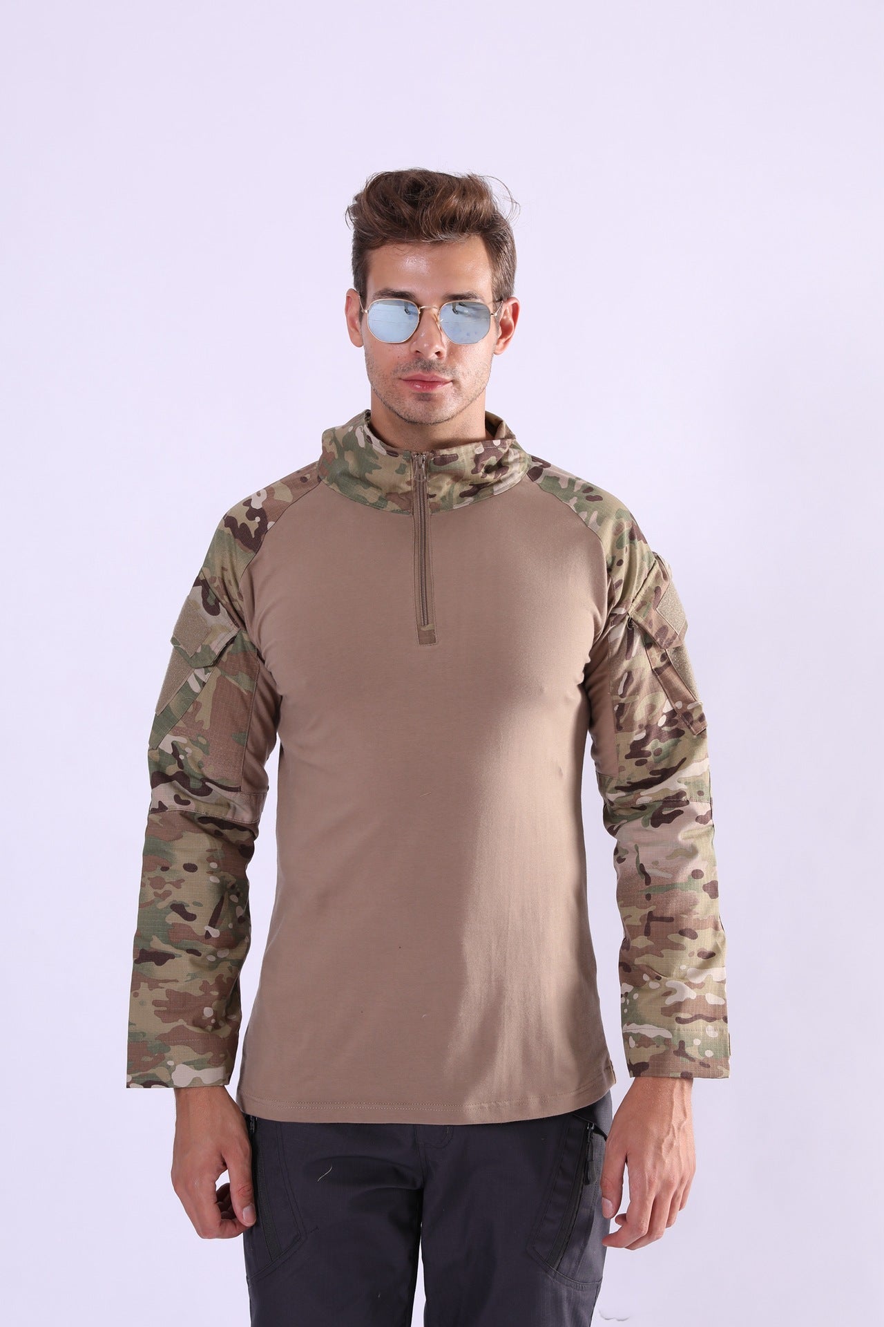 Army Eagle Frog Suit Long-sleeved Army Fan T-shirt Elastic Outdoor CS Field Quick-drying Camouflage Outdoor Long-sleeved T-shirt Quick-drying Men's G2