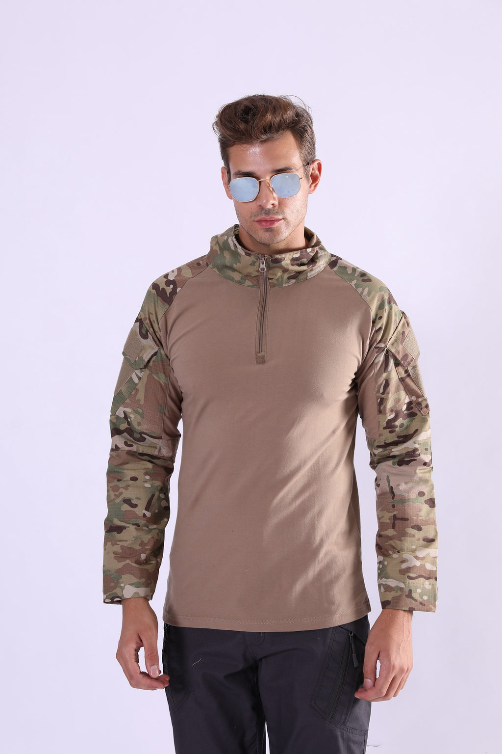 Army Eagle Frog Suit Long-sleeved Army Fan T-shirt Elastic Outdoor CS Field Quick-drying Camouflage Outdoor Long-sleeved T-shirt Quick-drying Men's G2