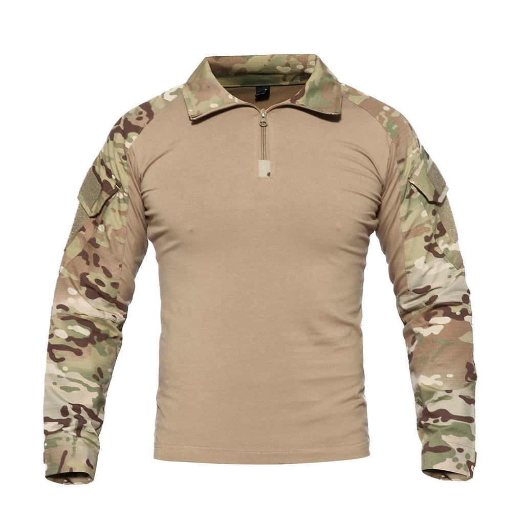 Army Eagle Frog Suit Long-sleeved Army Fan T-shirt Elastic Outdoor CS Field Quick-drying Camouflage Outdoor Long-sleeved T-shirt Quick-drying Men's G2