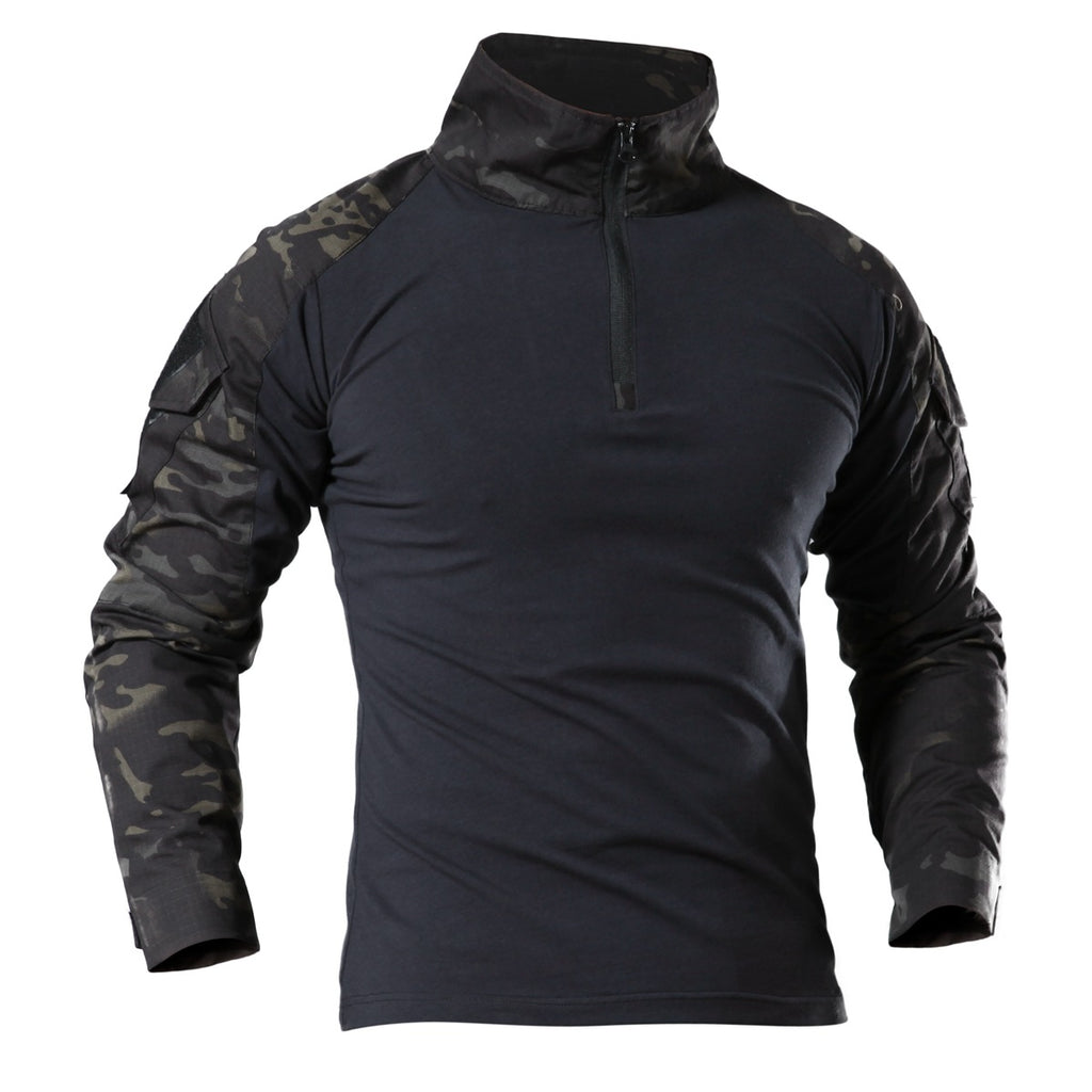 Army Eagle Frog Suit Long-sleeved Army Fan T-shirt Elastic Outdoor CS Field Quick-drying Camouflage Outdoor Long-sleeved T-shirt Quick-drying Men's G2