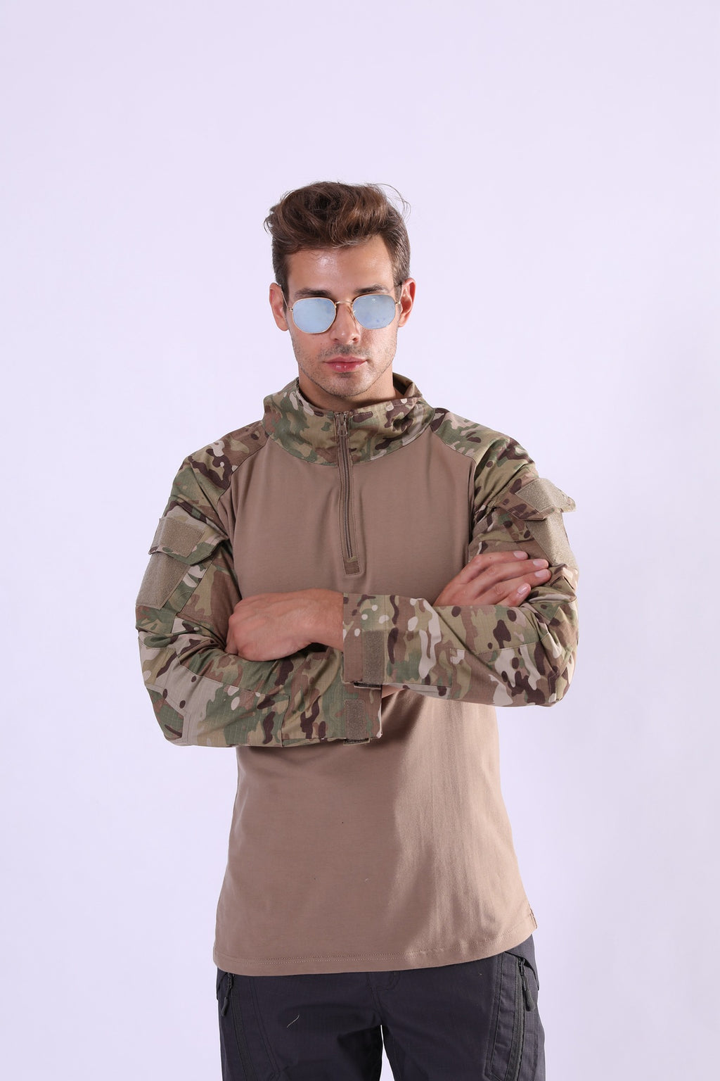 Army Eagle Frog Suit Long-sleeved Army Fan T-shirt Elastic Outdoor CS Field Quick-drying Camouflage Outdoor Long-sleeved T-shirt Quick-drying Men's G2