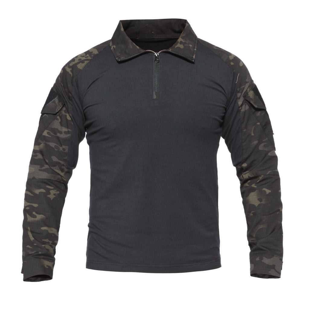 Army Eagle Frog Suit Long-sleeved Army Fan T-shirt Elastic Outdoor CS Field Quick-drying Camouflage Outdoor Long-sleeved T-shirt Quick-drying Men's G2