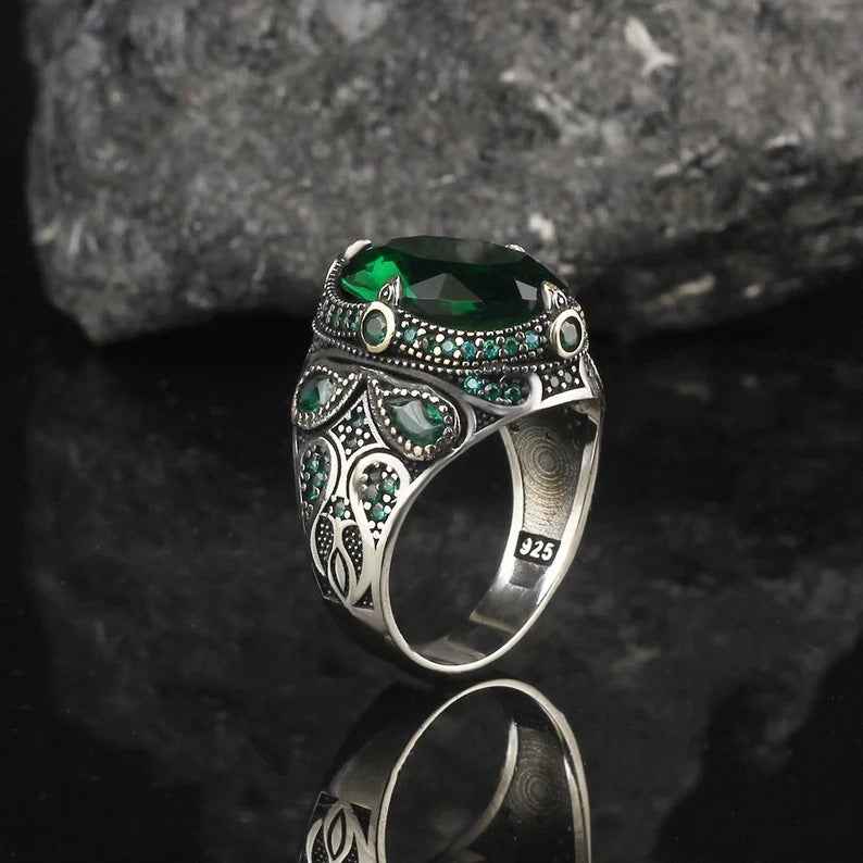 Wish Hot-Selling New Men's Ring Cross-Border European and American Retro Ring Fashion Personalized Ring