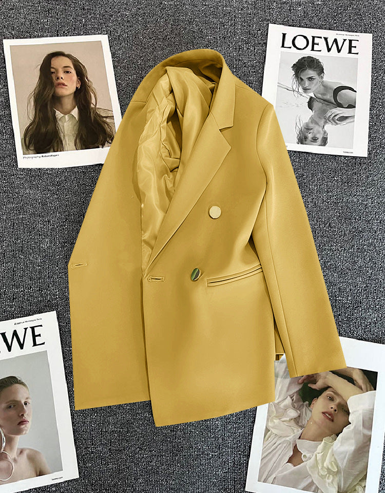 Candy Green Trendy Blazer for Women, 2026 Spring and Autumn New Korean Style, Internet Celebrity Style, Petite Casual