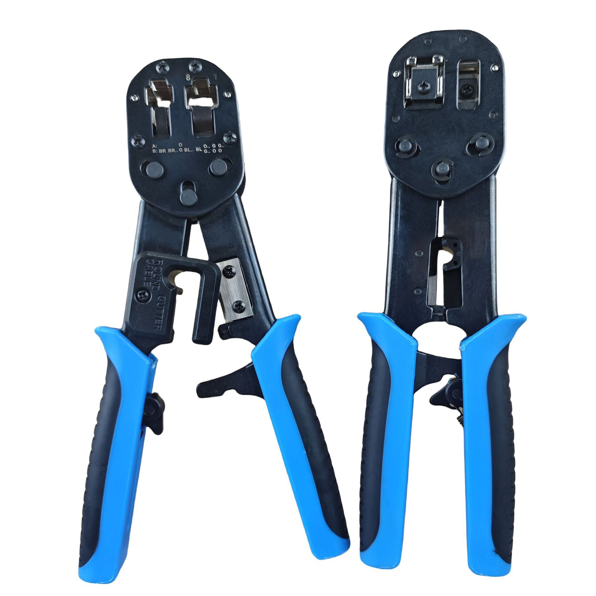 Hardware Network Cable Pliers Through-Hole Tool Manual Pliers Crystal Head Crimping Pliers Rj45 Pliers Wire Stripping Labor-Saving High Carbon Steel
