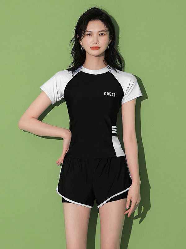 Women's Swimsuit Summer Split Casual Sports Super Fairy Ins Student Conservative Slimming Look Belly-Covering Swimming Pool Swimming Equipment