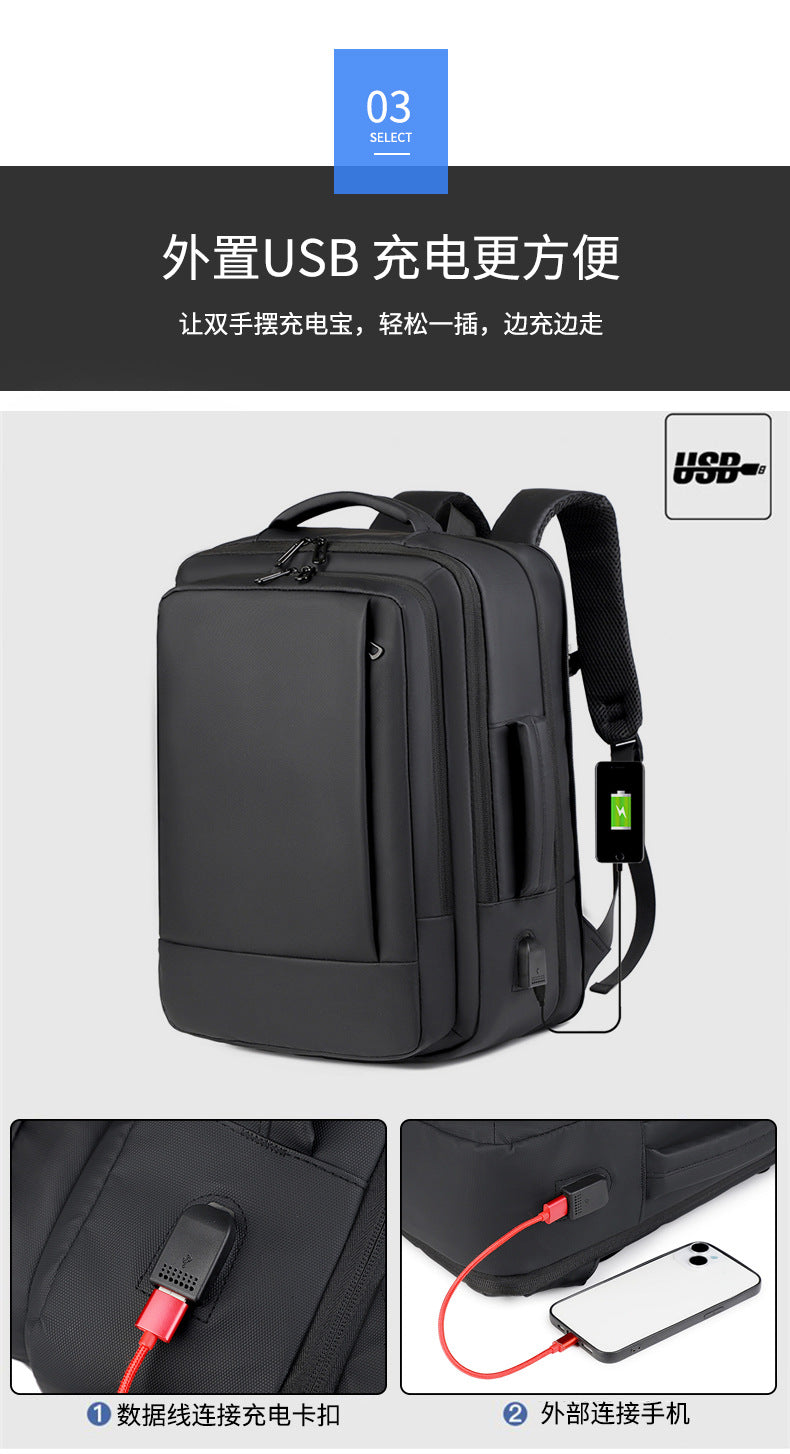 Backpack Men's High-class High-capacity Business Travel Men's Computer Bag Multi-functional Backpack College Student Commuter