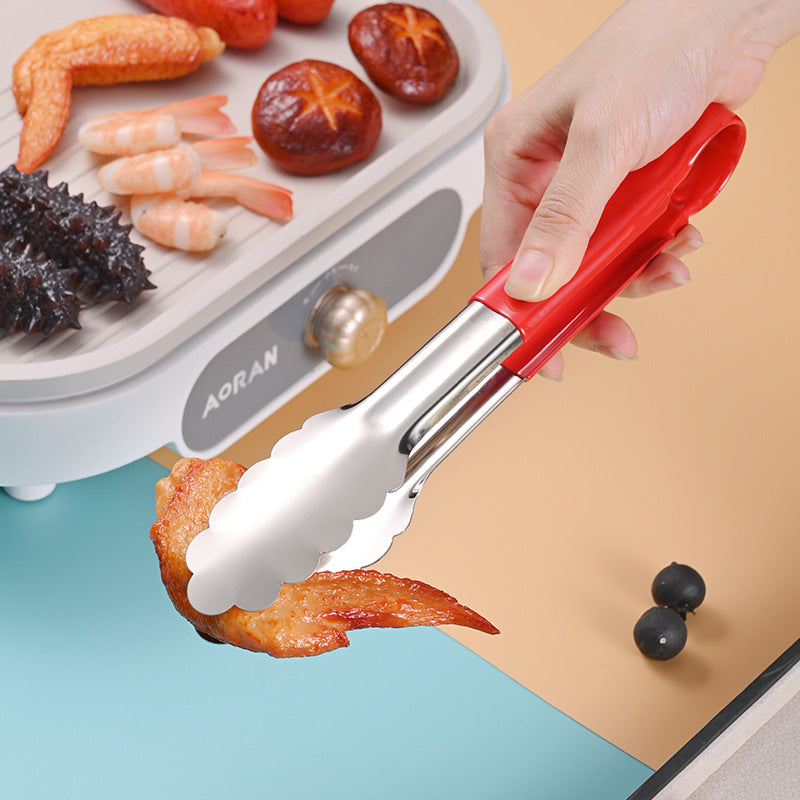 Stainless Steel Food Clip Anti-scalding Stall Commercial Buffet Malatang Special Clip Kitchen Cooked Food Clip Bread Clip