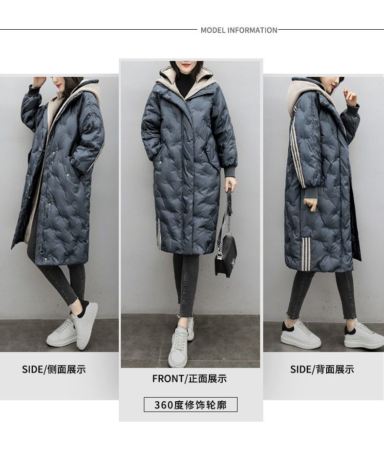 Down Cotton Outwear Women's Mid-Length 2024 Winter New Korean Style Loose Fashionable Thickeneded Casual Women's Jacket