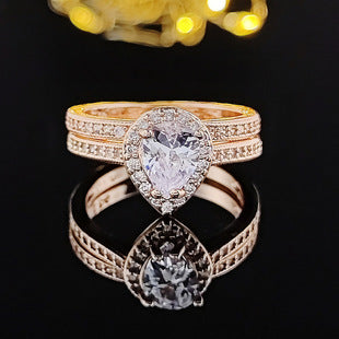 European and American AliExpress orders cross-border creative square geometric pink diamond ring ring factory direct r5173