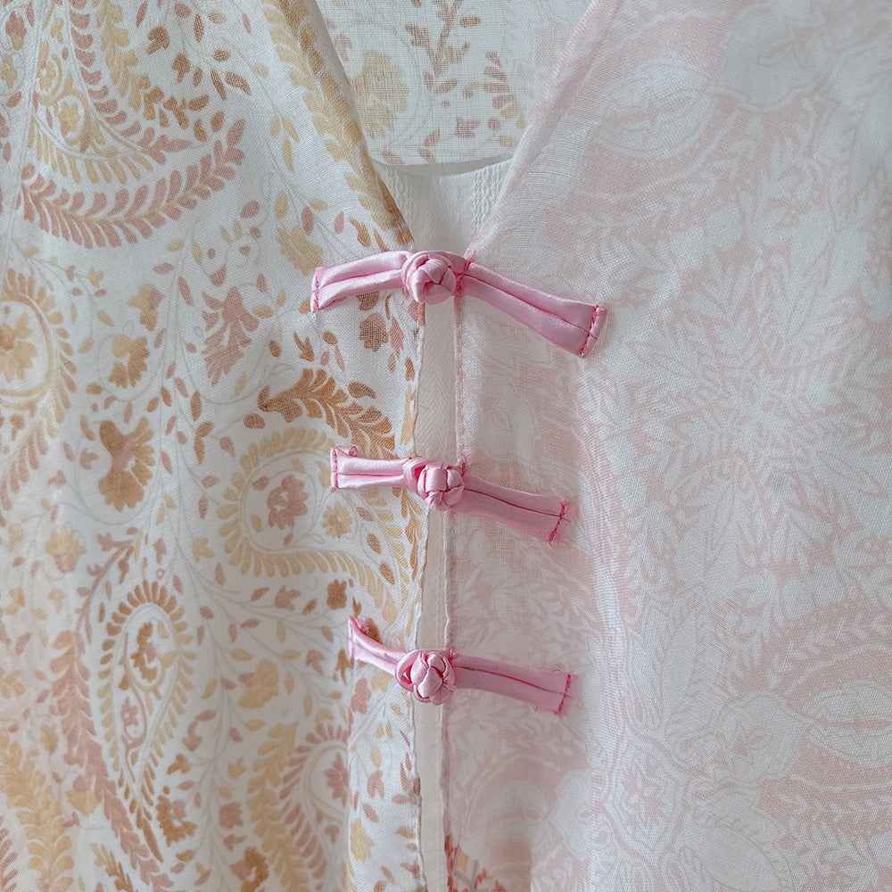 Antique Chinese Style Ethnic Style Scarf Summer Temperament Sunscreen Buckle Shawl Cardigan Decoration Travel Photograph
