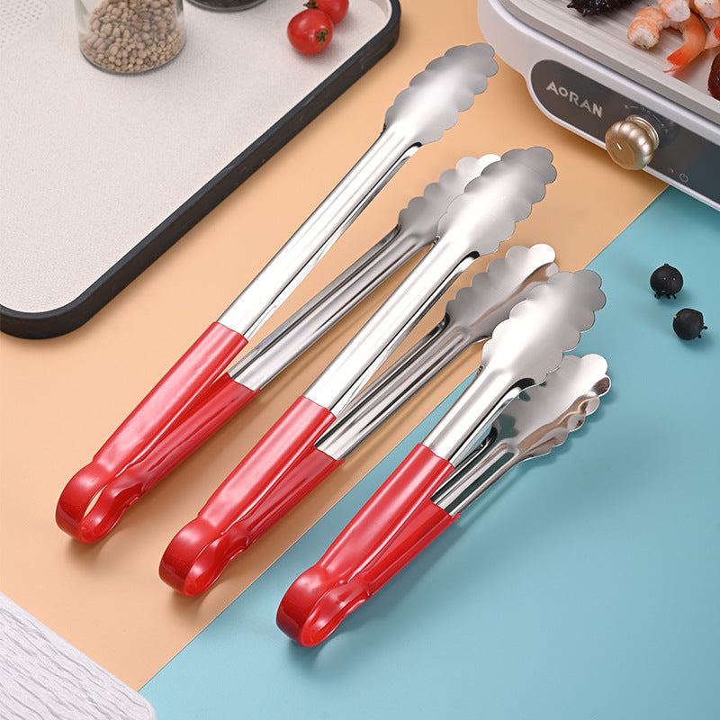 Stainless Steel Food Clip Anti-scalding Stall Commercial Buffet Malatang Special Clip Kitchen Cooked Food Clip Bread Clip