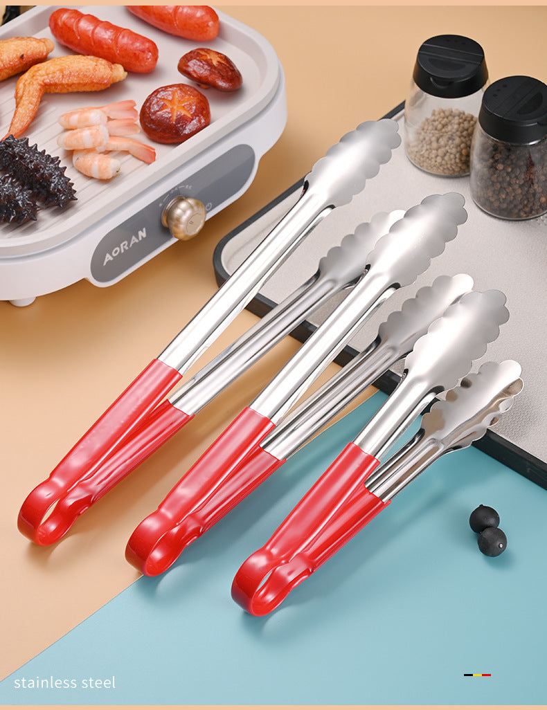 Stainless Steel Food Clip Anti-scalding Stall Commercial Buffet Malatang Special Clip Kitchen Cooked Food Clip Bread Clip