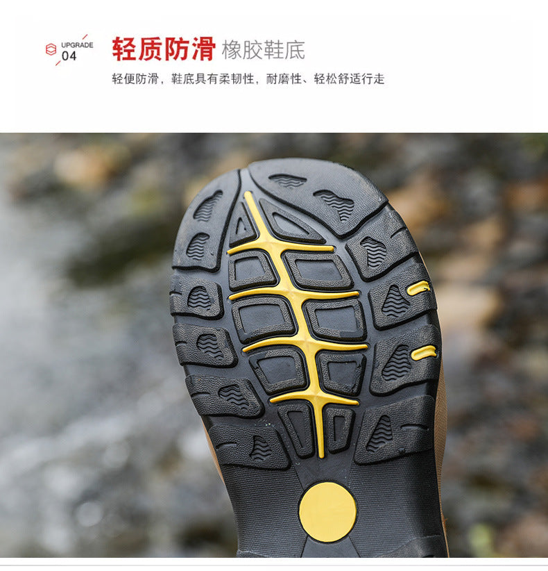 Amazon Summer Explosions Large Dock Layer Cowhide Casual Shoes Breathable Non-slip Quick-dry Outdoor Beach Sandals Men's Shoes