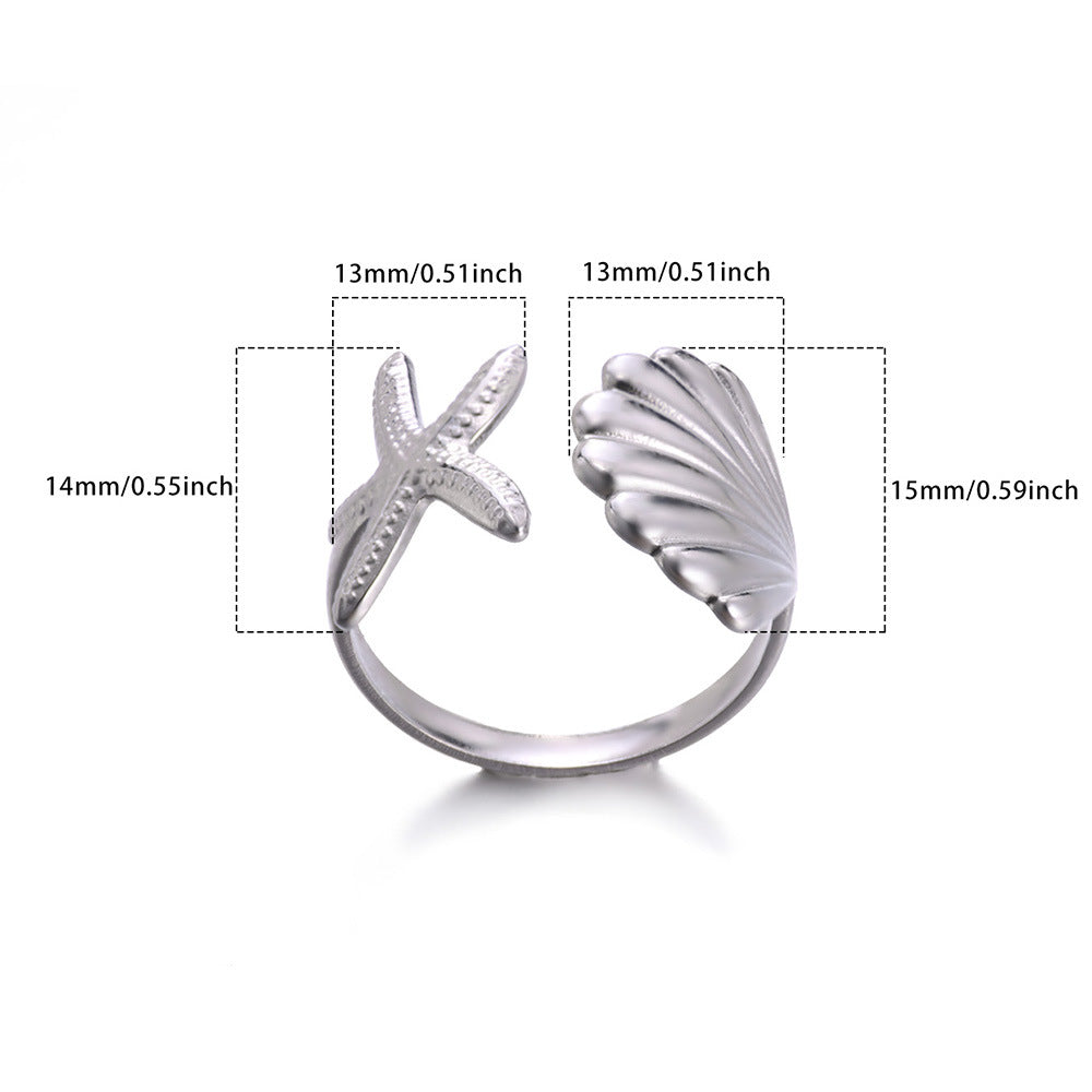 Cross-border European and American explosions stainless steel ring adjustable geometric ring 18k furnace electroplated titanium steel ring wholesale