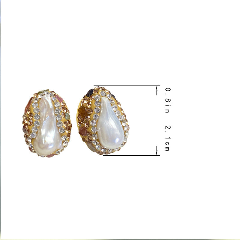 2024 New TikTok Explosions Niche Design Ins Trendy Baroque Pearl Earrings Earrings 925 Silver Manufacturers