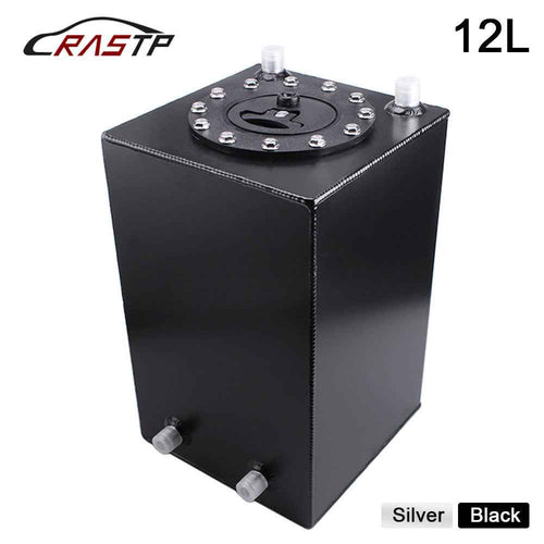 12L3 Three Gallon Secondary Fuel Tank Aluminum Alloy Buffer Tank Mirror Polished Plastic Cover Rectangular Neutral Fuel Tank