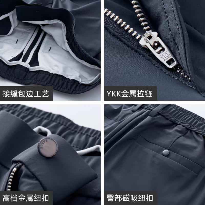 Ice silk trousers men's summer thin stretch high-grade draping straight loose business casual trousers plus size pants men