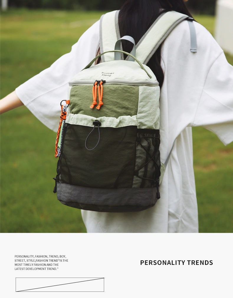 Outdoor Hiking Large-Capacity Backpack, Lightweight Travel Backpack, Commuting Storage School Bag, Leisure Cycling Backpack