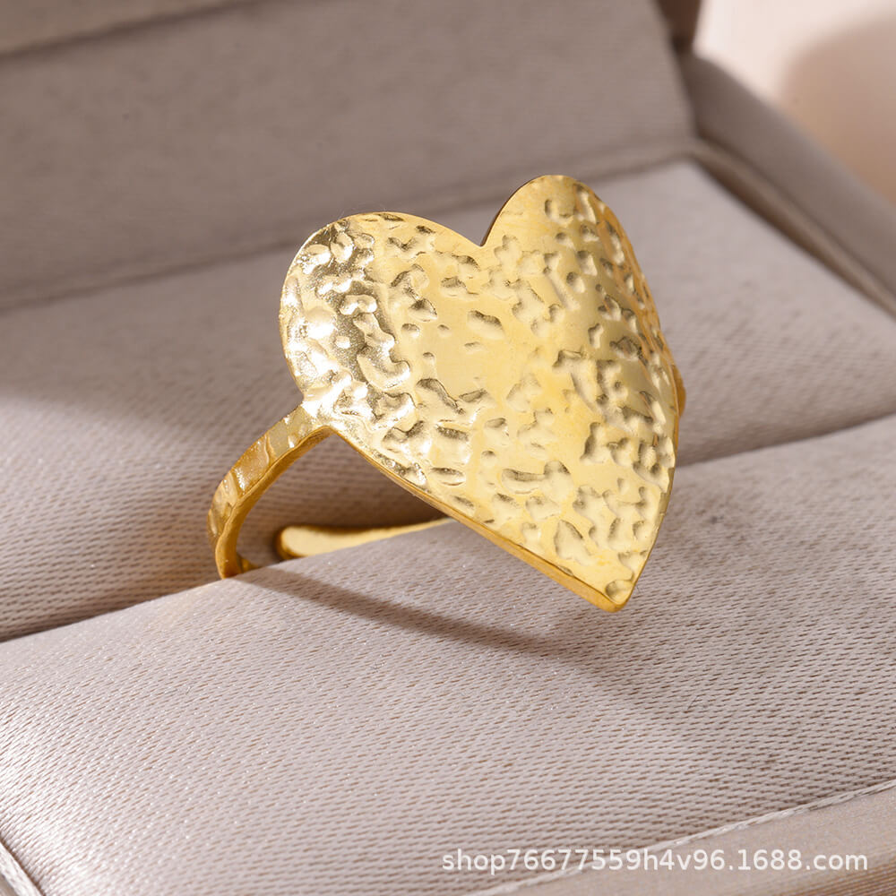 Cross-border European and American explosions stainless steel ring adjustable geometric ring 18k furnace electroplated titanium steel ring wholesale