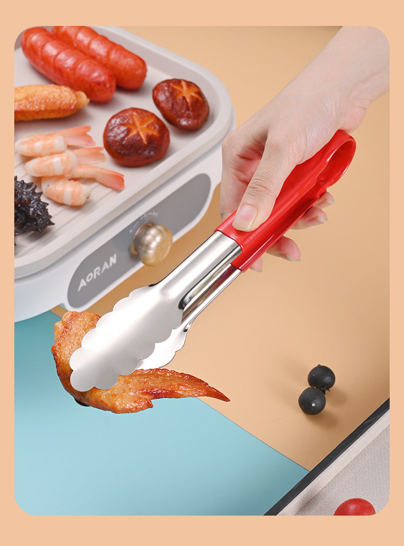 Stainless Steel Food Clip Anti-scalding Stall Commercial Buffet Malatang Special Clip Kitchen Cooked Food Clip Bread Clip