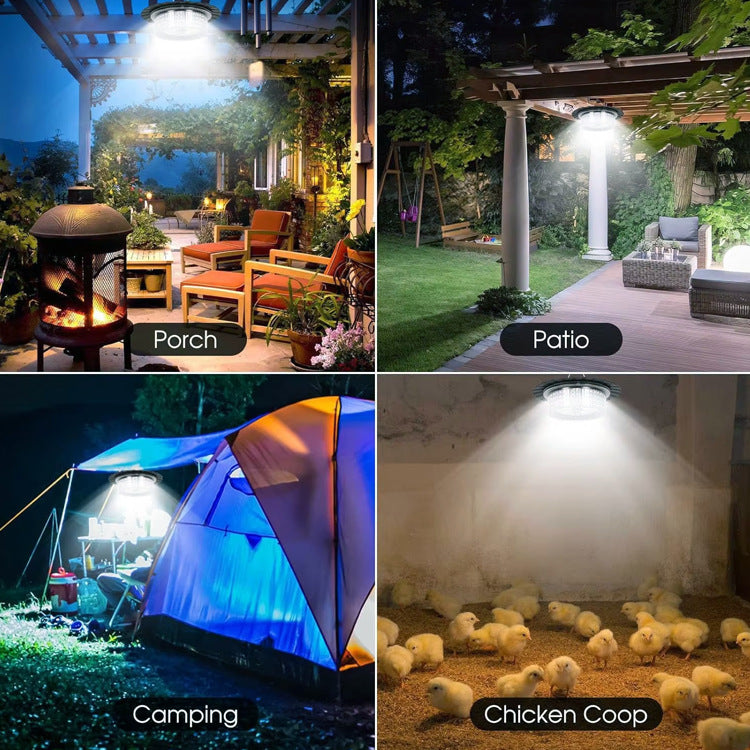 Solar 244LED Ring Chandelier Courtyard Garden Villa Street Light 360 Degree Outdoor Solar Lighting