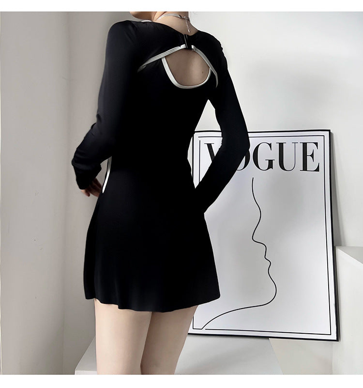 Swimming Suit Women's Summer Sexy Conservatively Conservatively Shaded Meat Slimming Long-sleeved Split Swimming Trunks Small Chest ins Hot Spring