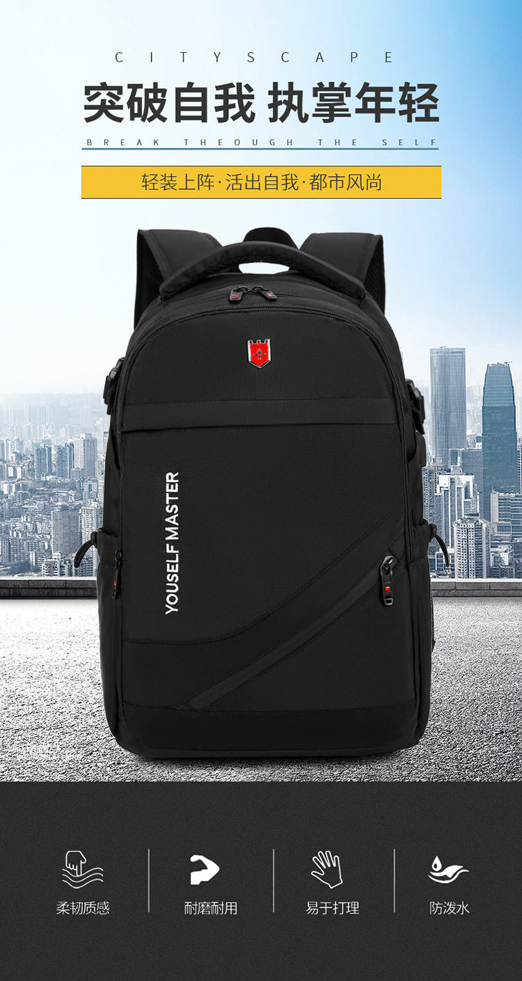 Cross-border Backpack Men's Large Capacity Business Travel Bag Computer Backpack Junior Senior high school College Student Schoolbag New Travel