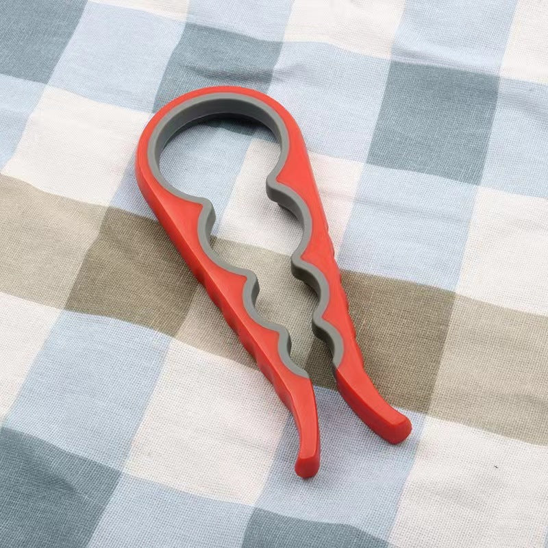 in stock four-in-one bottle opener kitchen multifunctional can opener can screwing cap non-slip labor-saving bottle opener