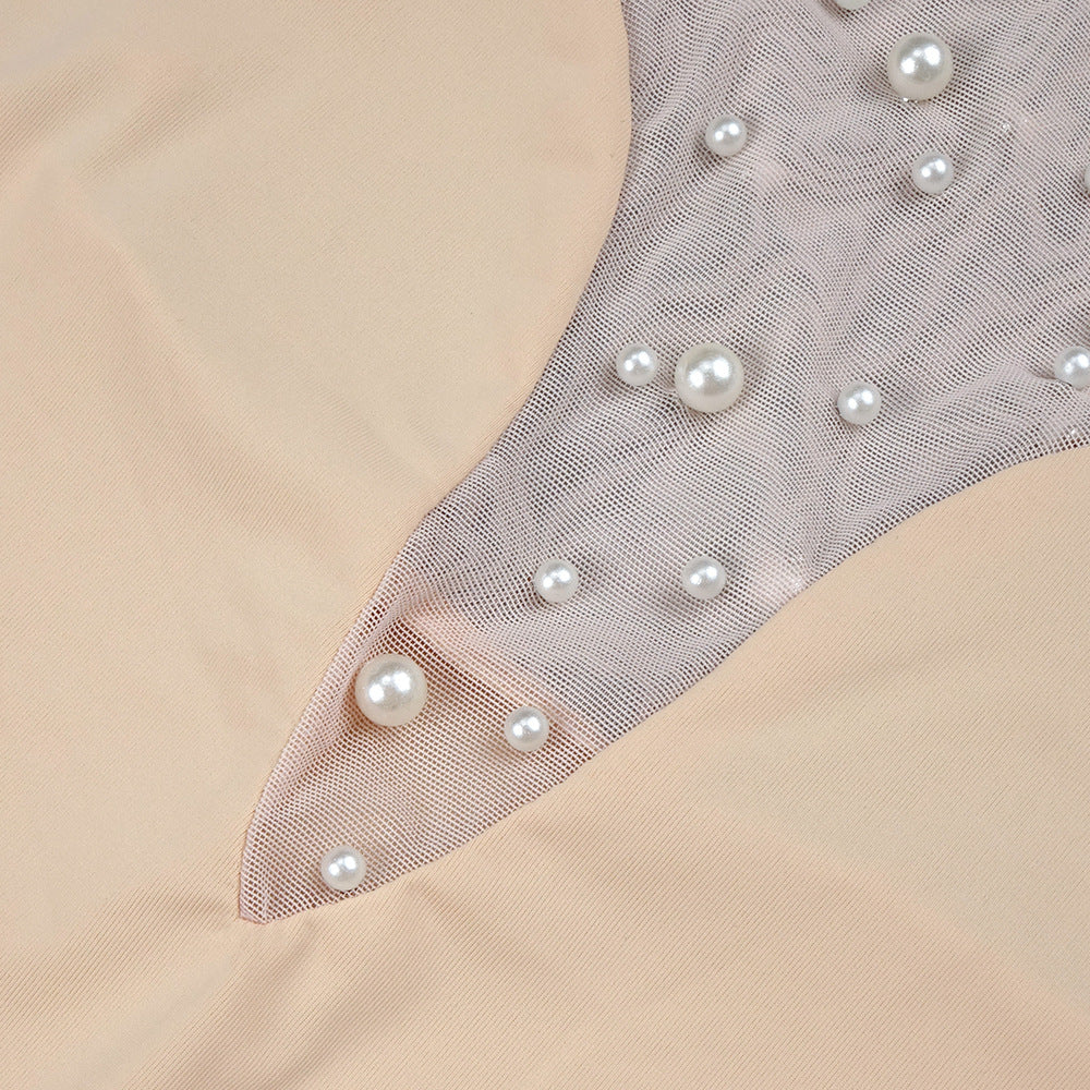 In Stock | White Bubble Bead Jumpsuit, Fashionable Casual Two-Piece Set, High-End European and American Women's Clothing, European and American Style.