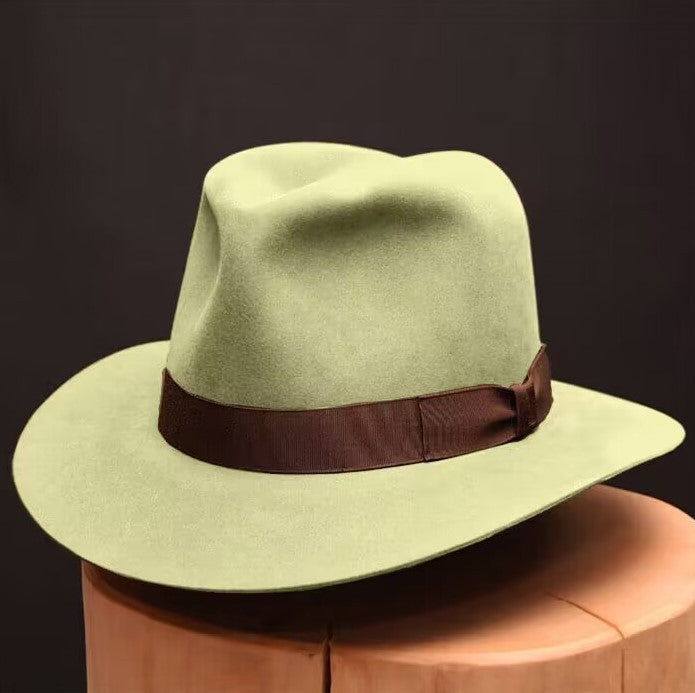 Amazon LAZADA Cross-border Wool Cowboy Hat Bow Men's Jazz Hat European and American Hot Autumn and Winter Hat