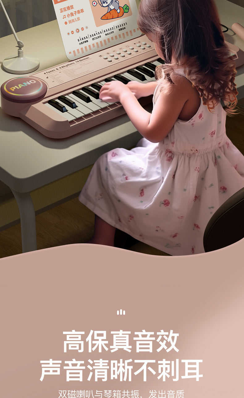Portable Children's Electronic Organ Multifunctional Educational Musical Instrument Beginner Baby Microphone Boys and Girls Piano Toy Playing