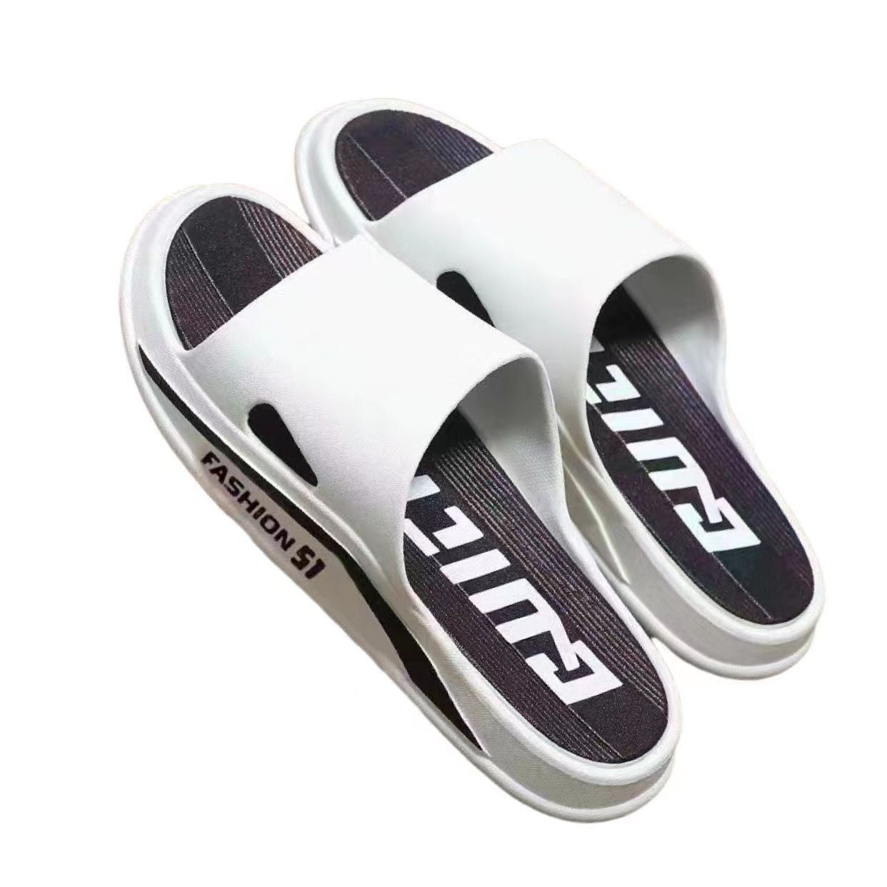 2024 New Korean Style Slippers Men's Trendy Outfit Household Bathroom Thick Bottom Wear-resistant Men's Sandals Wholesale Cross-border