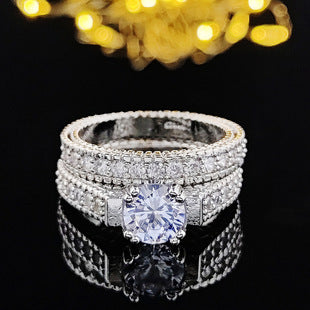European and American AliExpress orders cross-border creative square geometric pink diamond ring ring factory direct r5173